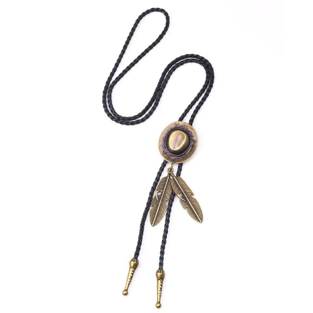 Joxevyia Western Horse Bolo Tie - Adjustable Brown Leather Cord With 3D Running Horse Pendant For Men & Women