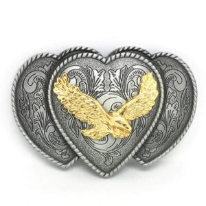 Gürtelschnalle Herz Adler