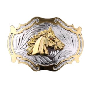 Goldene Gürtelschnalle Pferd