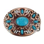 Western Gürtelschnalle Türkis