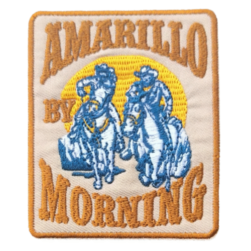 Amarillo by morning cowboy besticktes patch