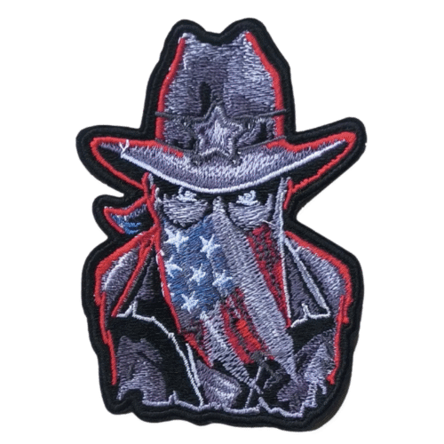 Amerikanische flagge bandana cowboy bestickter aufnäher