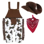 Babyjungen cowboykostüm mit hut und schal Babyjungen cowboykostüm mit hut und schal