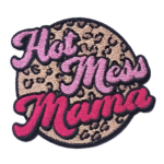 Chaotische mama cowboy gestickter aufnäher