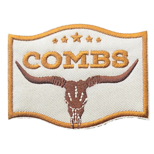 Combs longhorn cowboy besticktes patch