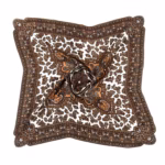 Cowboy bandana retro blumig quadratisch schal - braun beige