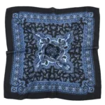 Cowboy bandana retro blumig quadratischer schal - navy blau