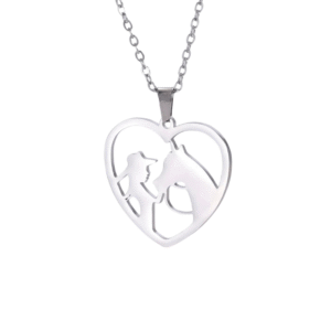 Cowboy pferdeliebhaber western halskette für frauen - ein stahl