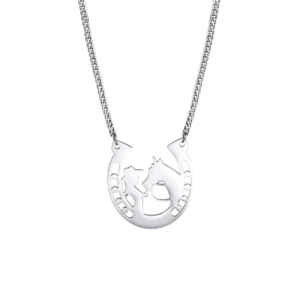 Cowboy pferdeliebhaber western halskette für frauen - b stahl