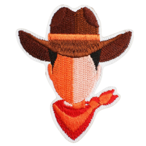 Cowboyhut und bandana western bestickter aufnäher