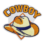 Cowboyhut western bestickter aufnäher