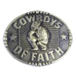 Cowboys des glaubens westerngürtelschnalle mit amerikanischem flaggenmotiv - bronze Cowboys des glaubens westerngürtelschnalle mit amerikanischem flaggenmotiv - bronze