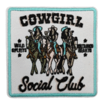 Cowgirl social club gestickter aufnäher