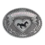 Cowgirl up western gürtelschnalle mit pferd und herz design Cowgirl up western gürtelschnalle mit pferd und herz design