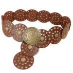 Damen breiter western kreisschnalle gürtel