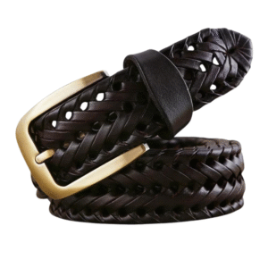 Damen geflochtener leder western gürtel - kaffee