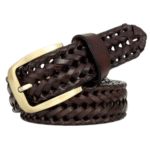 Damen geflochtener leder-westerngürtel mit schnalle