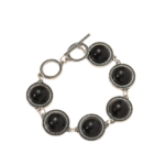 Damen western boho türkis steinperlen charmarmband - schwarz