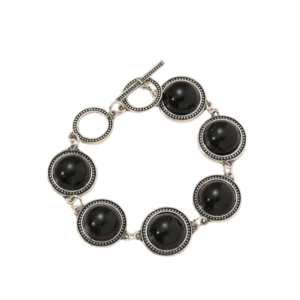 Damen western boho türkis steinperlen charmarmband - schwarz