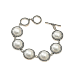 Damen western boho türkis steinperlen charmarmband - weiß