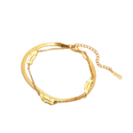 Damen western feder charme-armband aus edelstahl - schlangen kette-g Damen western feder charme-armband aus edelstahl - schlangen kette-g