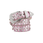 Damen western glitzer gürtel mit strasssteinen besetzt - pink