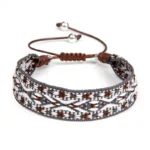 Damen western handgefertigtes geflochtenes armband mit quaste - typ 15