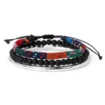 Damen western handgefertigtes geflochtenes armband mit quaste - typ 22