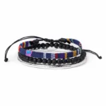 Damen western handgefertigtes geflochtenes armband mit quaste - typ 23