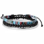 Damen western handgefertigtes geflochtenes armband mit quaste - typ 27