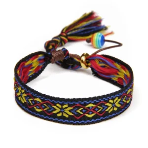 Damen western handgefertigtes geflochtenes armband mit quaste - typ 3