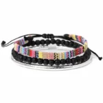 Damen western handgefertigtes geflochtenes armband mit quaste - typ 30