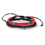 Damen western handgefertigtes geflochtenes armband mit quaste - typ 33