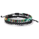 Damen western handgefertigtes geflochtenes armband mit quaste - typ 34