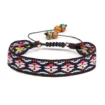 Damen western handgefertigtes geflochtenes armband mit quaste - typ 6