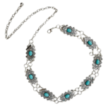 Damen western ketten gürtel mit türkis akzenten