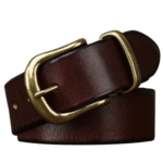 Damen western ledergürtel mit kupferstift schnalle