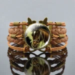 Damen western pferd lederarmband mit vintage geflochtenen bändern - wie gezeigt 2