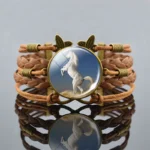 Damen western pferd lederarmband mit vintage geflochtenen bändern - wie gezeigt 3