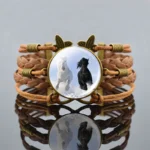 Damen western pferd lederarmband mit vintage geflochtenen bändern - wie gezeigt 4