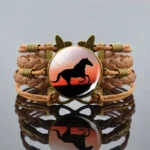 Damen western pferd lederarmband mit vintage geflochtenen bändern - wie gezeigt 5