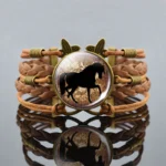 Damen western pferd lederarmband mit vintage geflochtenen bändern - wie gezeigt 7