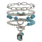 Damen-western-tuerkis-charm-armband-set-2