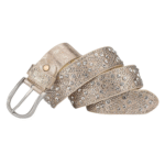 Damen-westerngürtel mit strasssteinen und nietenverzierungen - gold