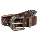 Damenwestern ledergürtel mit nieten