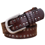 Damenwestern nietenbesetzter echtem rindledergürtel