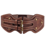 Doppelschnalle breiter westerngürtel für frauen mit elastischem rücken