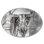 Einfachheit tauren gürtelschnalle metall cowboy - silber Einfachheit tauren gürtelschnalle metall cowboy - silber