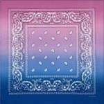 Farbenfrohes cowboy bandana mit cashew paisley muster - gradient blau pink Farbenfrohes cowboy bandana mit cashew paisley muster - gradient blau pink