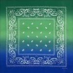 Farbverlauf cowboy bandana mit cashew paisley muster - farbverlauf blau grün Farbverlauf cowboy bandana mit cashew paisley muster - farbverlauf blau grün